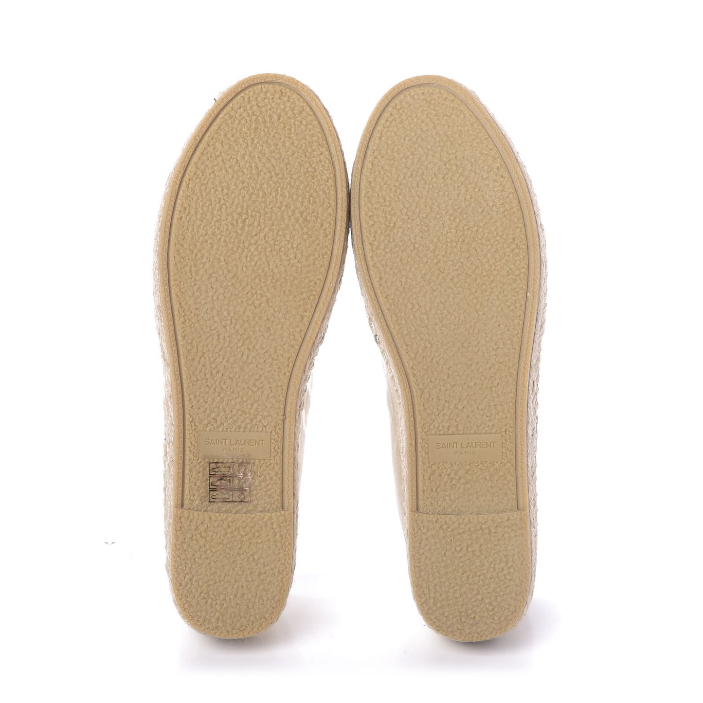 Metallic Lambskin Monogram Espadrilles 37 Platino