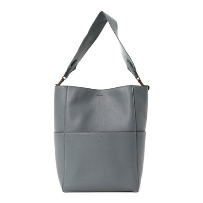 Celine Soft Grained Calfskin Sangle Bucket Bag Storm 1 of 9