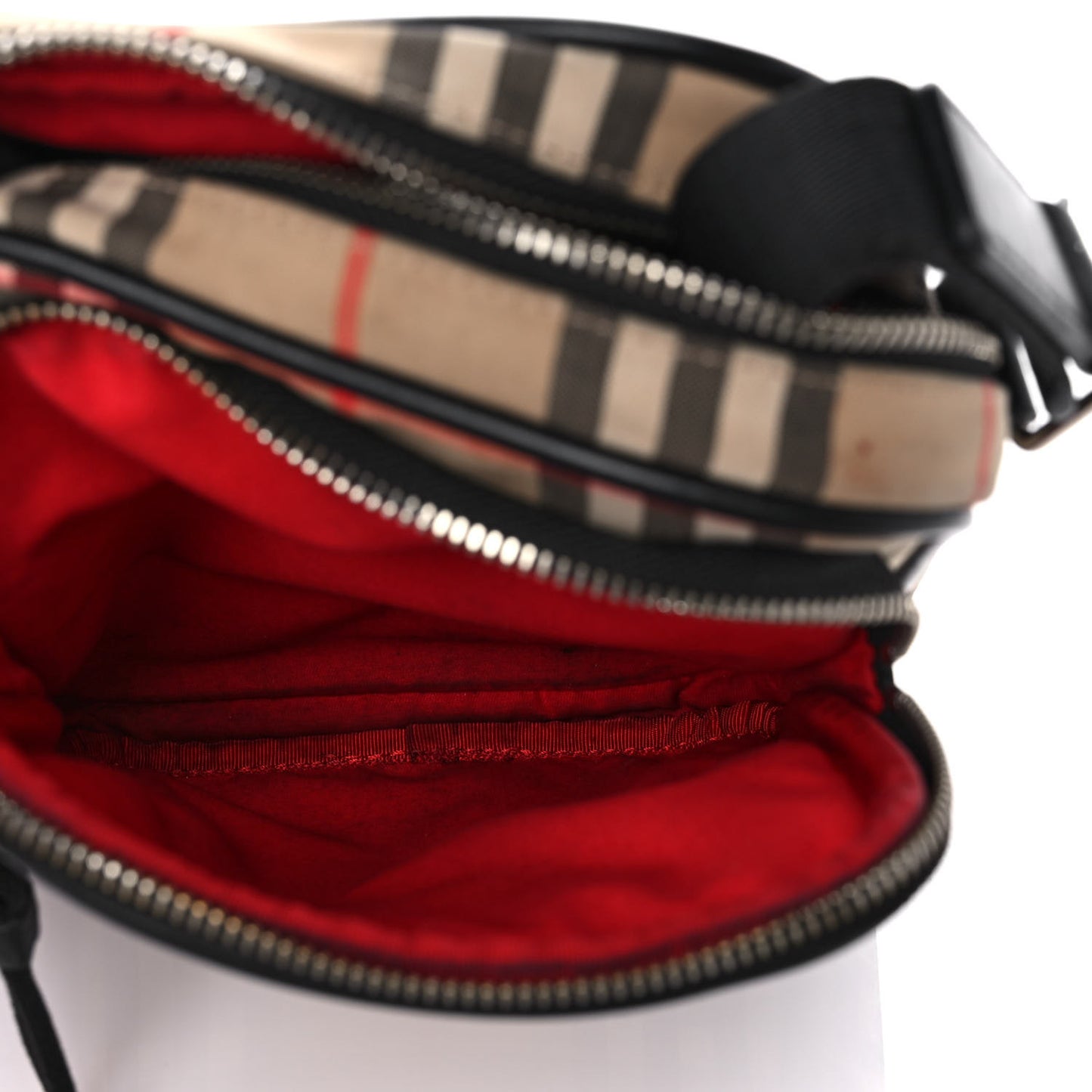 Canvas Calfskin Vintage Check Freddie Crossbody Bag Archive Beige