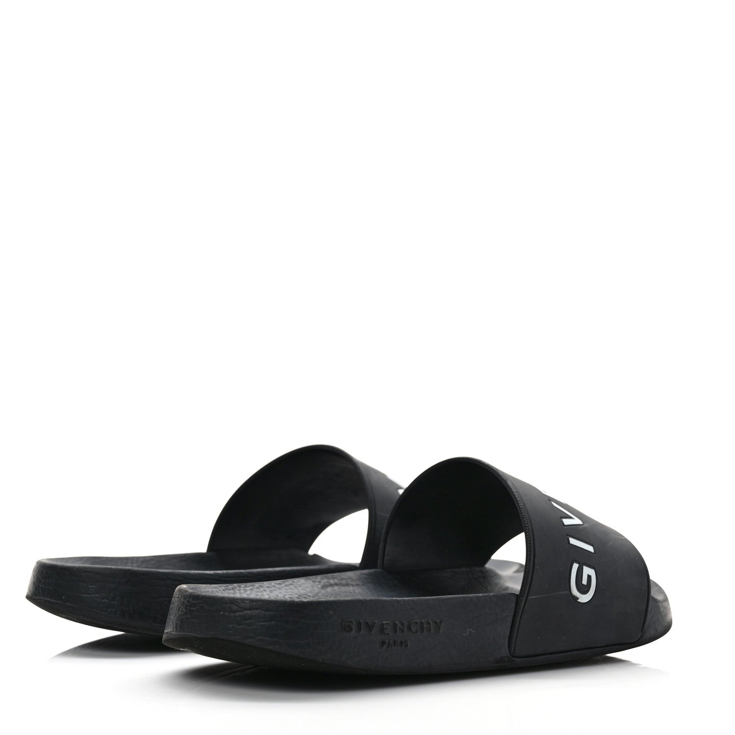 Givenchy Rubber Logo Pool Slide Sandals 37 Black 4 of 8