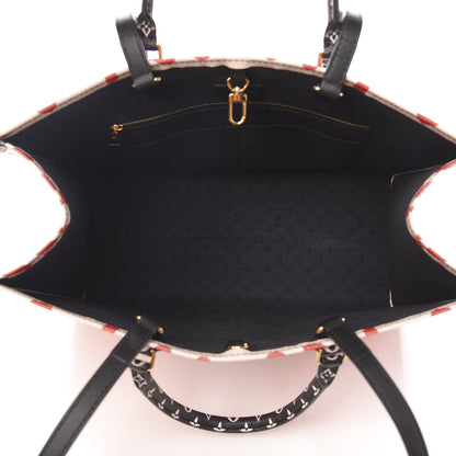 Louis Vuitton Monogram Giant Crafty Onthego GM Creme Rouge Black 5 of 9