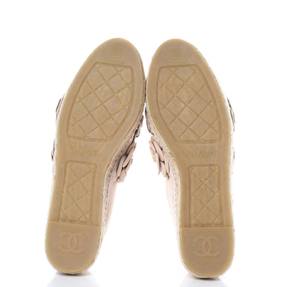 Chanel Suede Camellia CC Espadrilles 38 Pink 5 of 11