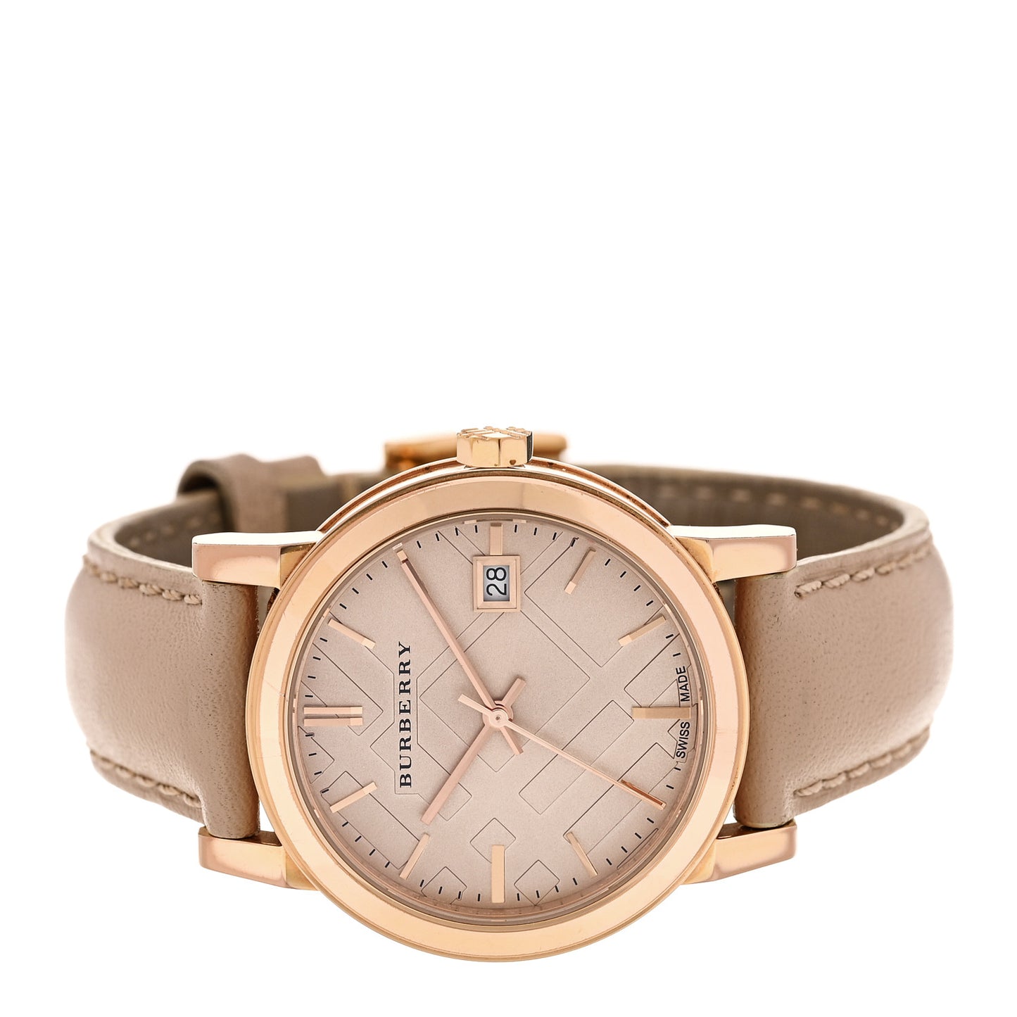 Stainless Steel Calfskin 33mm The City Quartz Watch Nude BU9109
