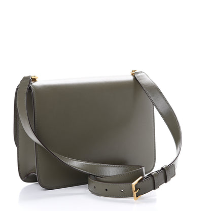 Saint Laurent Smooth Calfskin Carre Satchel Green 2 of 10