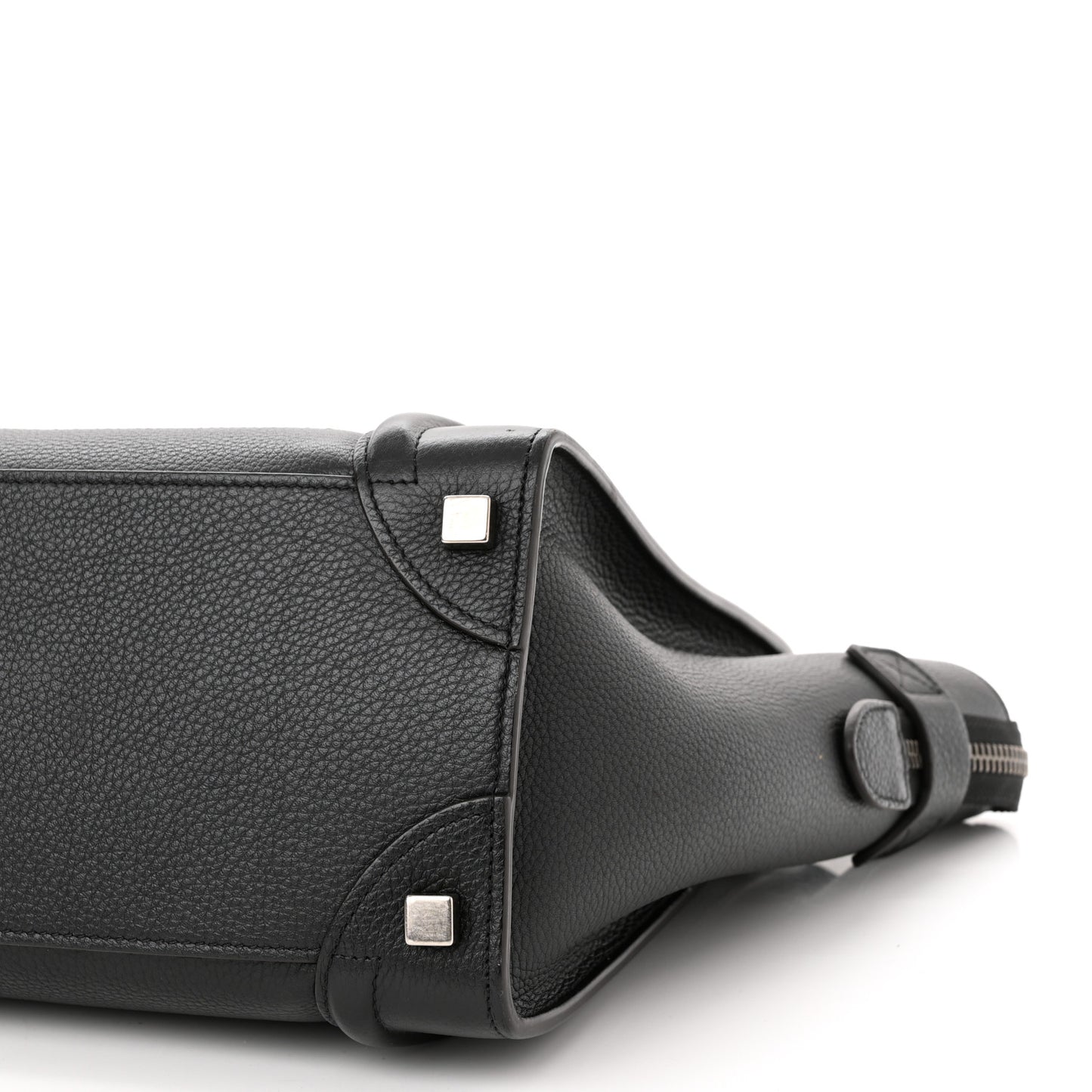 Drummed Calfskin Micro Luggage Black