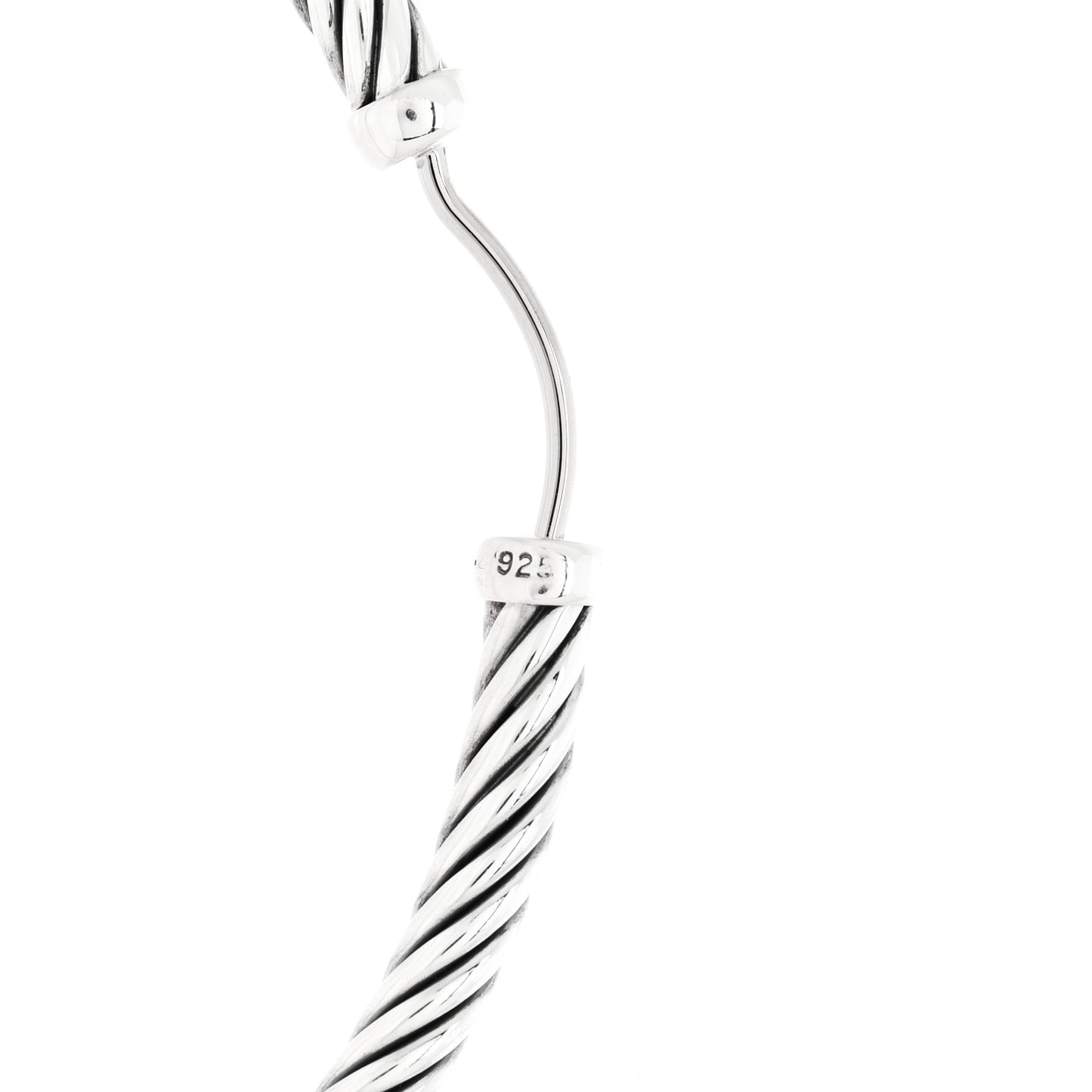 Sterling Silver Extra Large Cable Classics Hoop Earrings