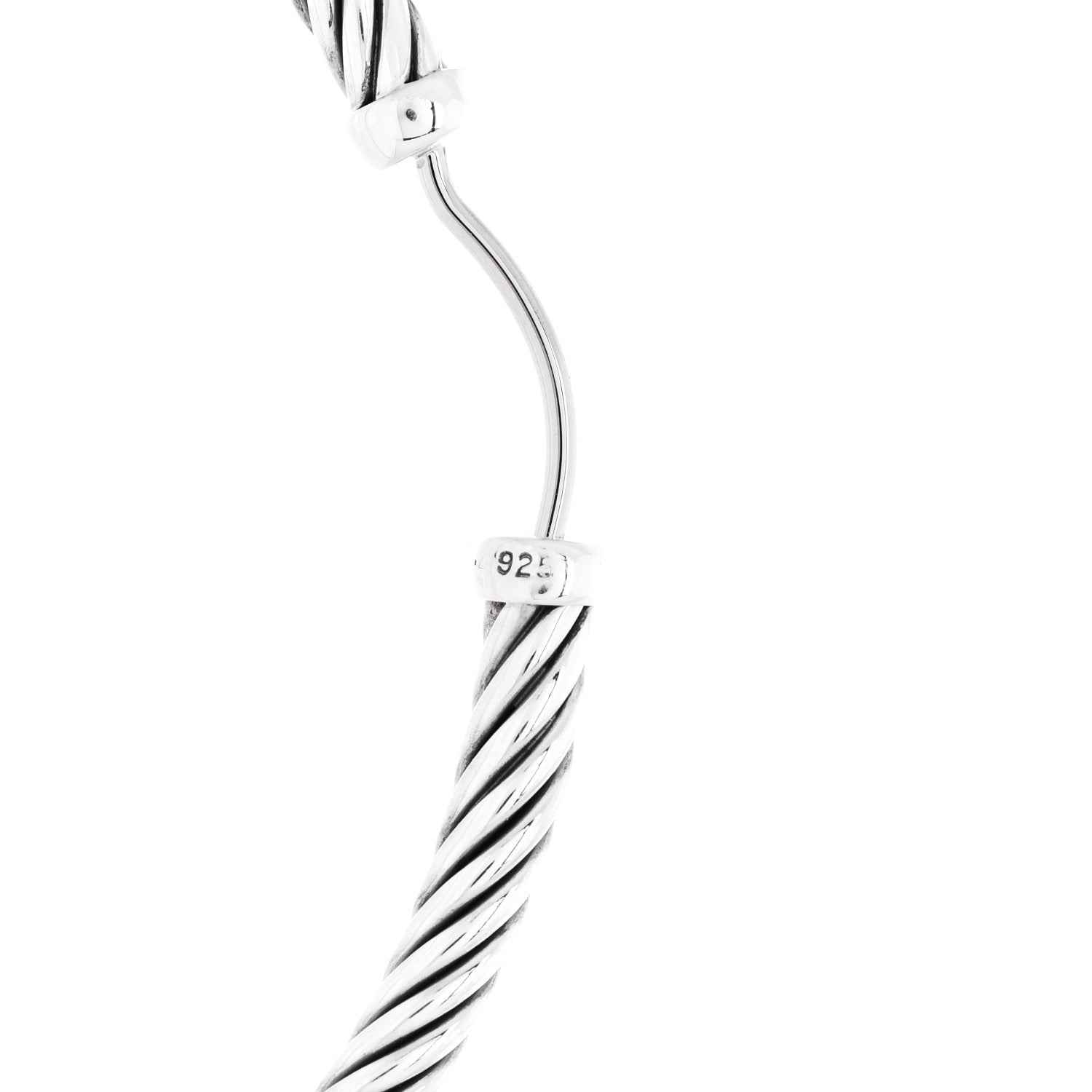 David Yurman Sterling Silver Extra Large Cable Classics Hoop Earrings 5 of 5