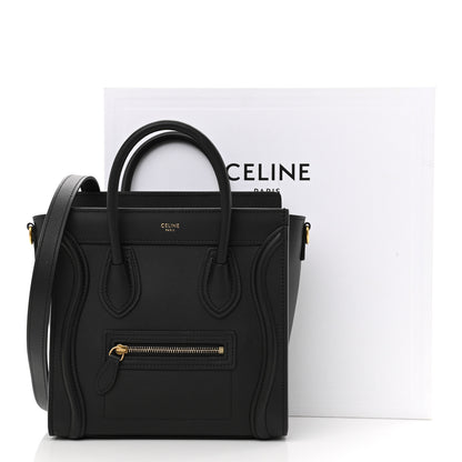 Celine Smooth Calfskin Nano Luggage Black 12 of 12