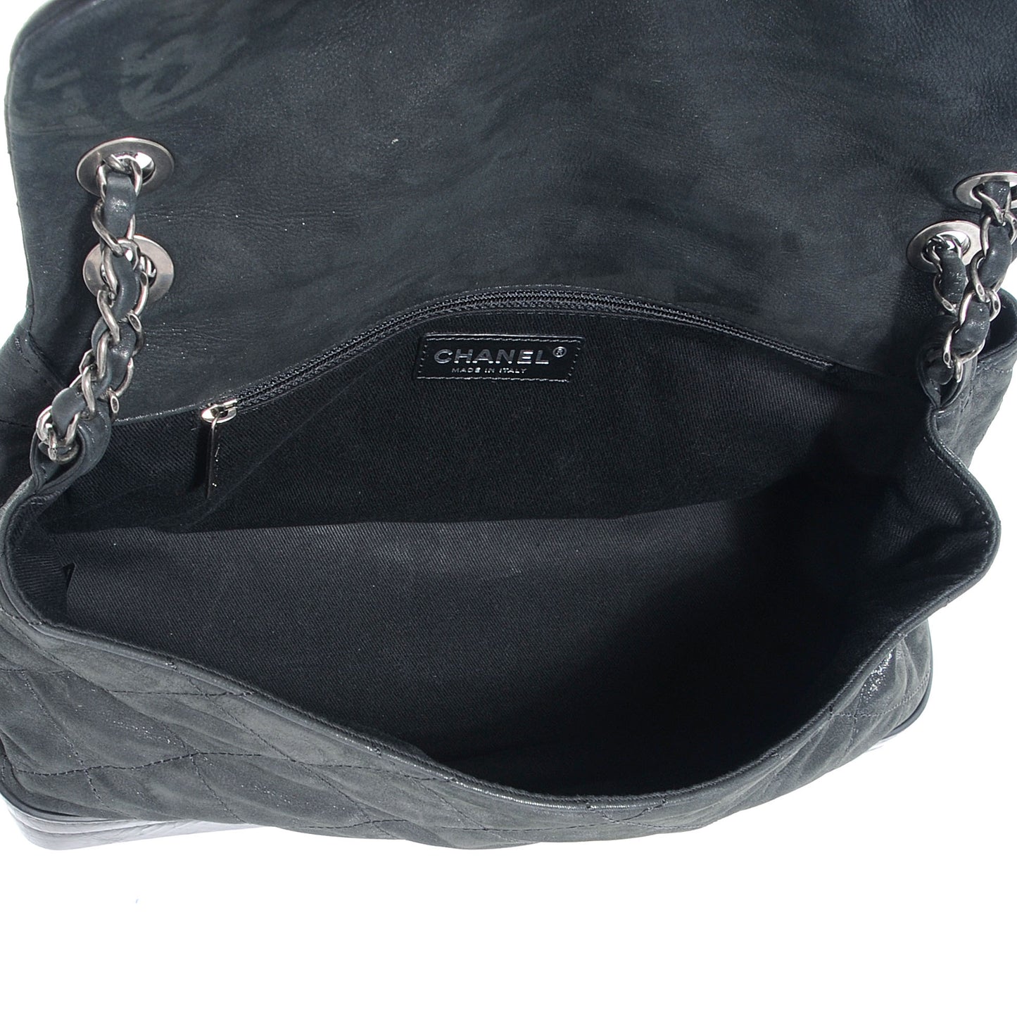 Iridescent Calfskin VIP Flap Black