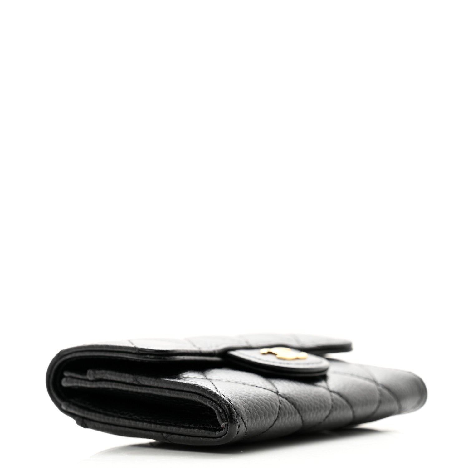 Chanel Caviar Quilted Flap Card Holder Wallet Black 4 of 9