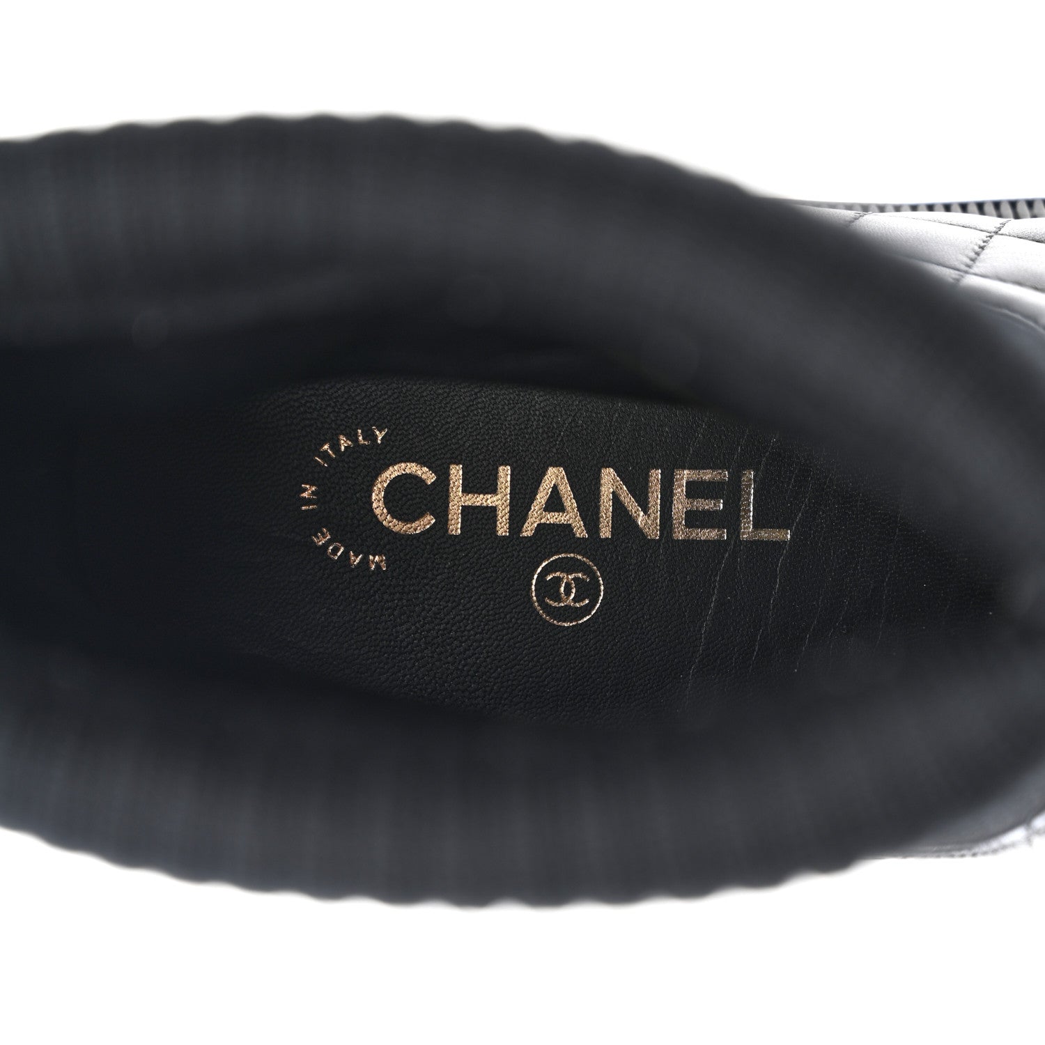 Chanel Suede Lambskin Calfskin Knit Womens Ankle Boots 37.5 Black 7 of 8