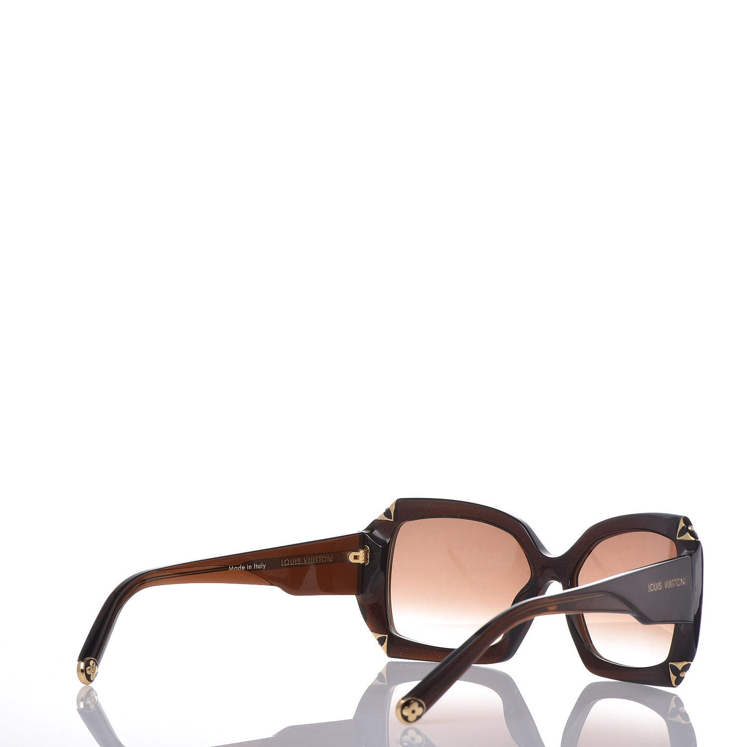 Louis Vuitton Hortensia Cat Eye Sunglasses Z0366W Brown Glitter 4 of 7