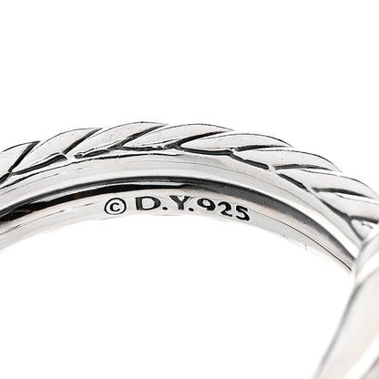 David Yurman Sterling Silver Diamond Thoroughbred Loop Ring 54 7 4 of 4