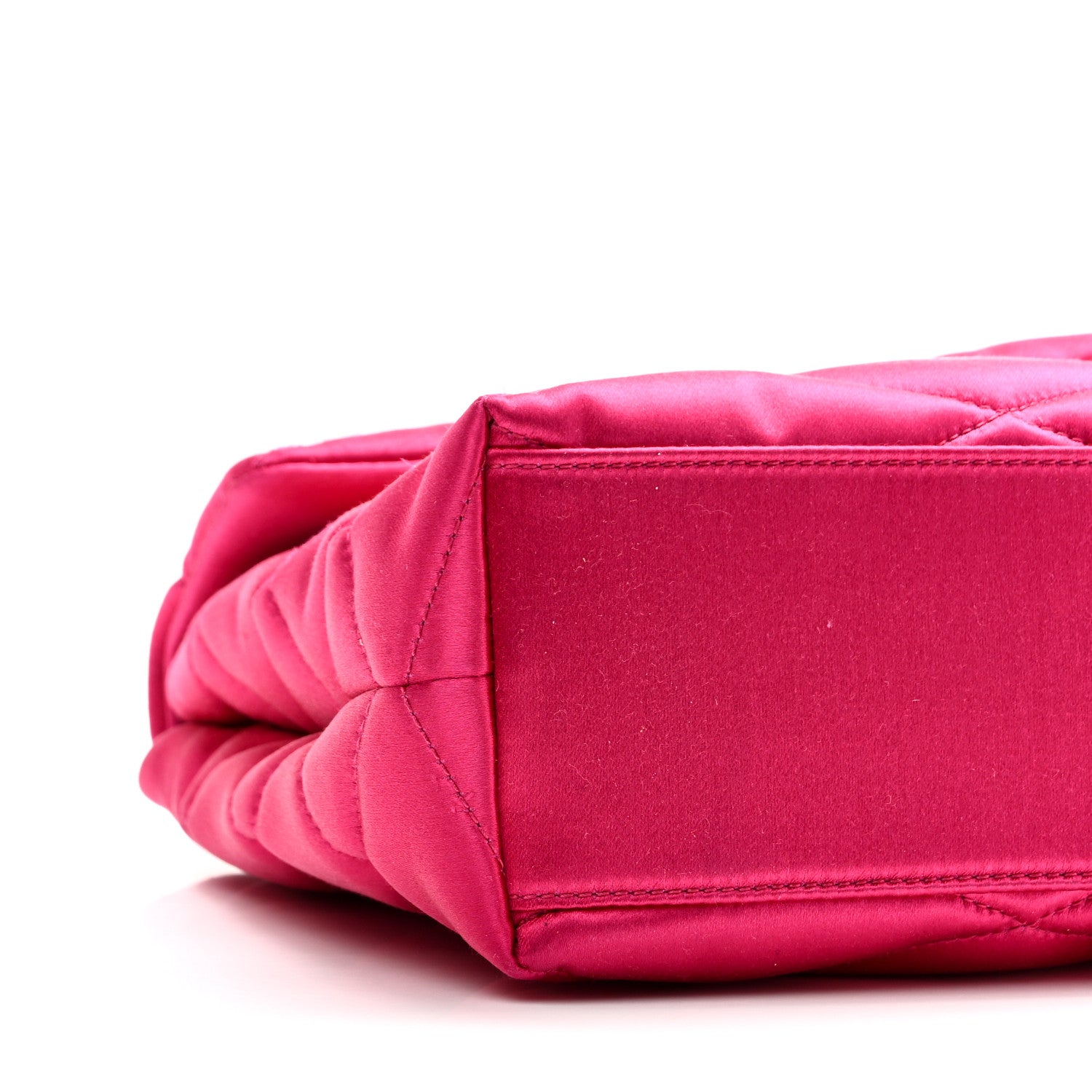Saint Laurent Satin Quilted Sade Puffer Envelope Clutch Bubblegum 9 of 10