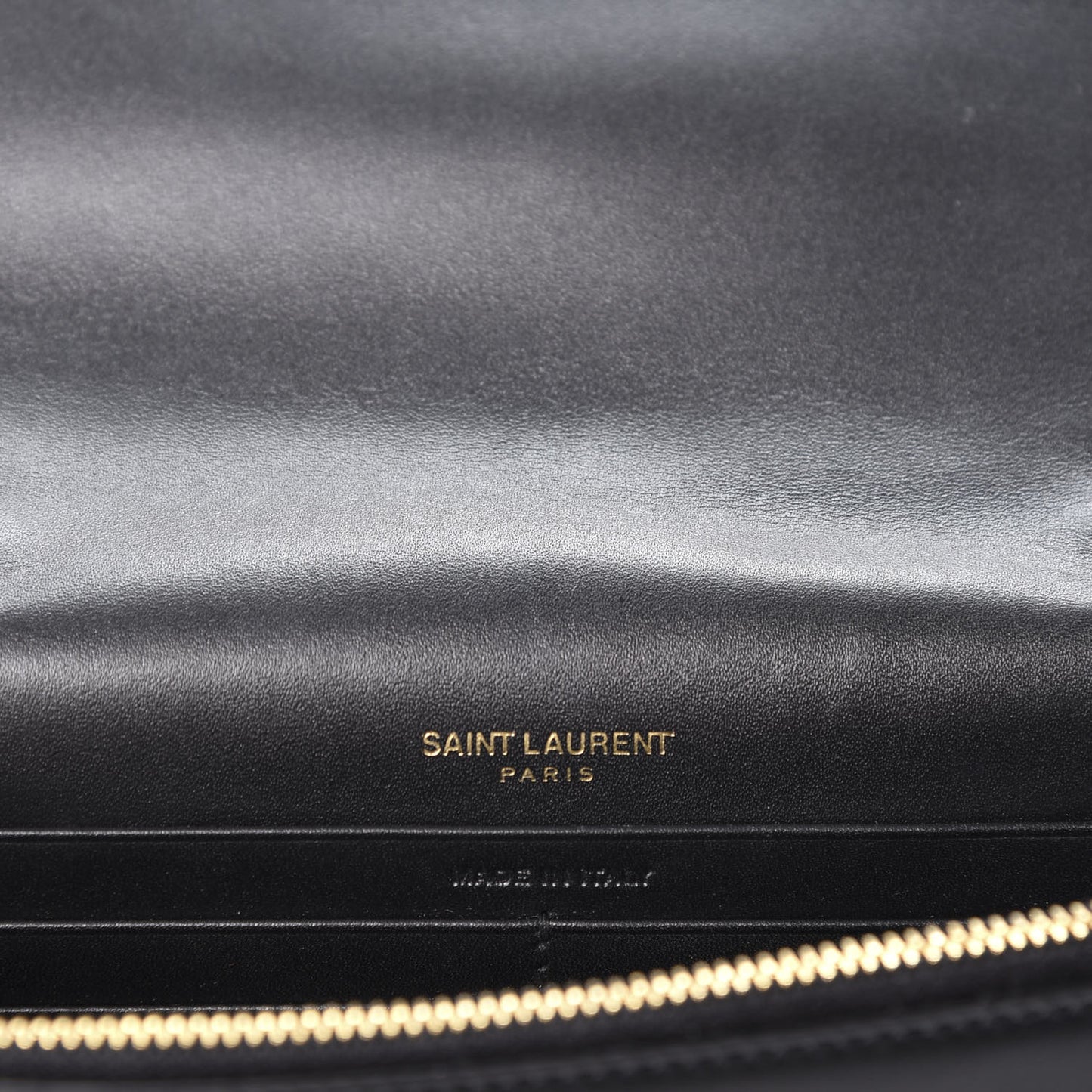 Smooth Calfskin Classic Monogram Kate Tassel Chain Wallet Dark Leaf