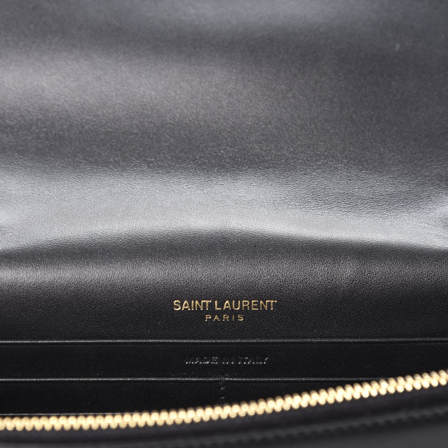 Saint Laurent Smooth Calfskin Classic Monogram Kate Tassel Chain Wallet Dark Leaf 7 of 9