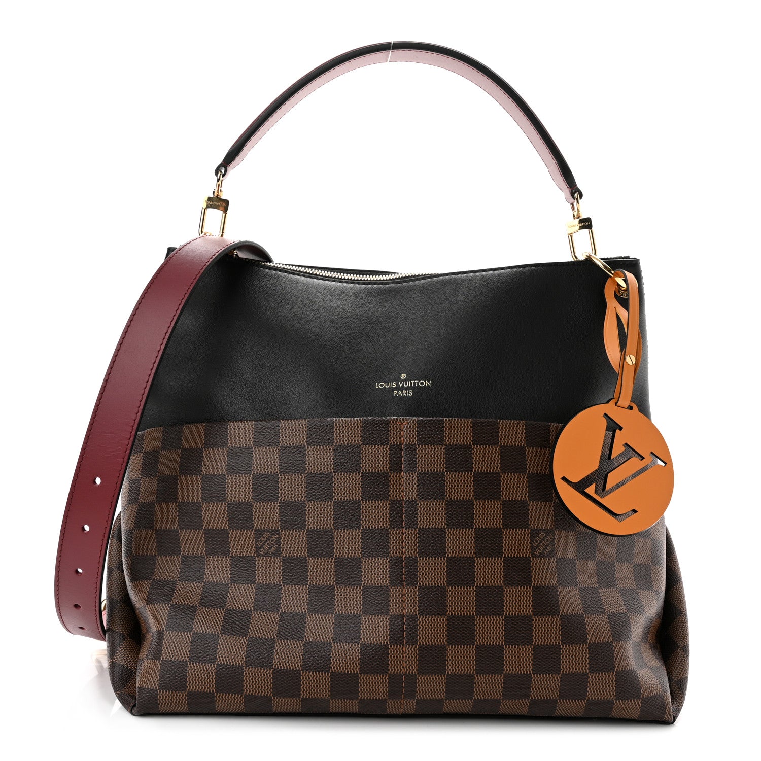 Louis Vuitton Damier Ebene Calfskin Maida Black 1 of 9