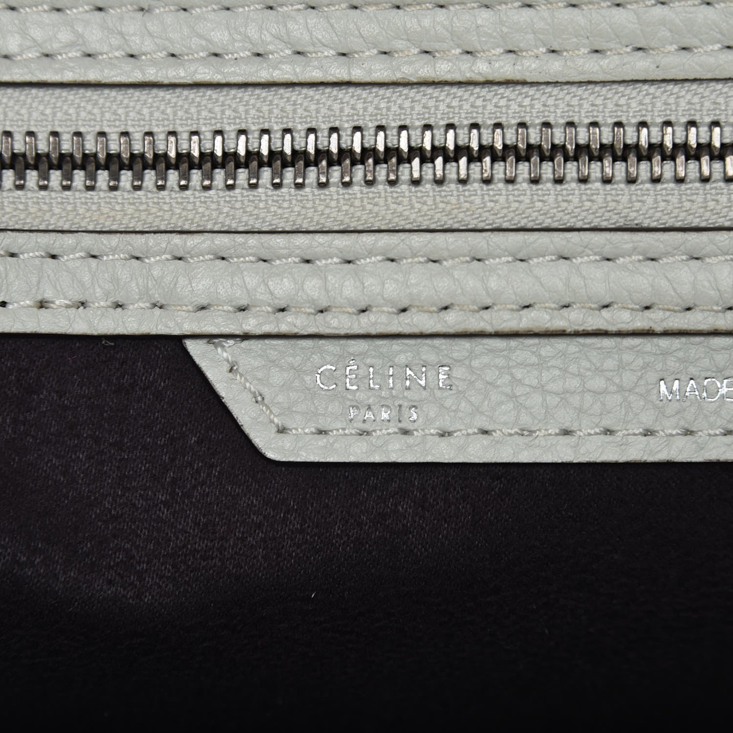 Celine Drummed Calfskin Mini Luggage Lune 11 of 18
