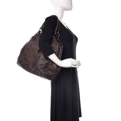 Gucci Guccissima Signature Large Sukey Tote Chocolate 2 of 9