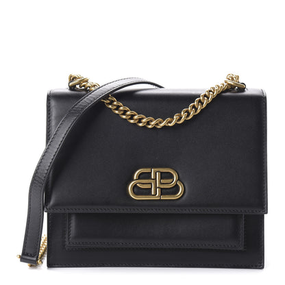 Balenciaga Box Calfskin S Sharp Chain Shoulder Bag Black 1 of 10