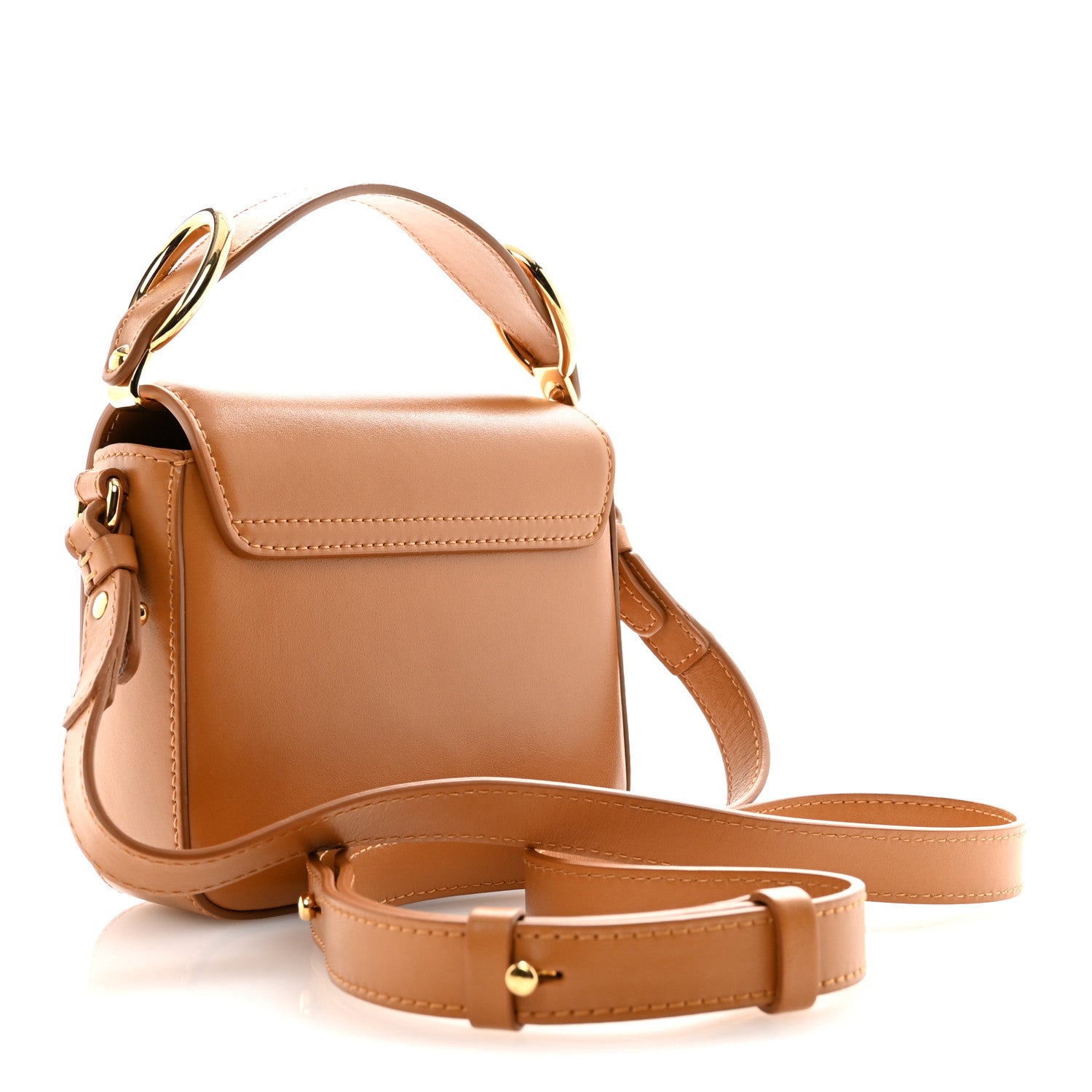 Chloe Calfskin Mini C Double Carry Autumnal Brown 1812094