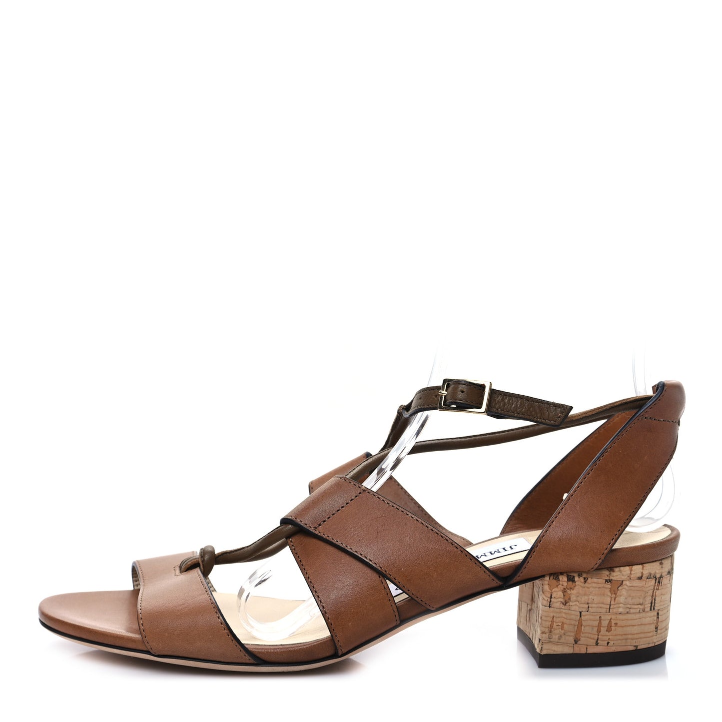 Calfskin Margo Laced Sandals 36 Brown