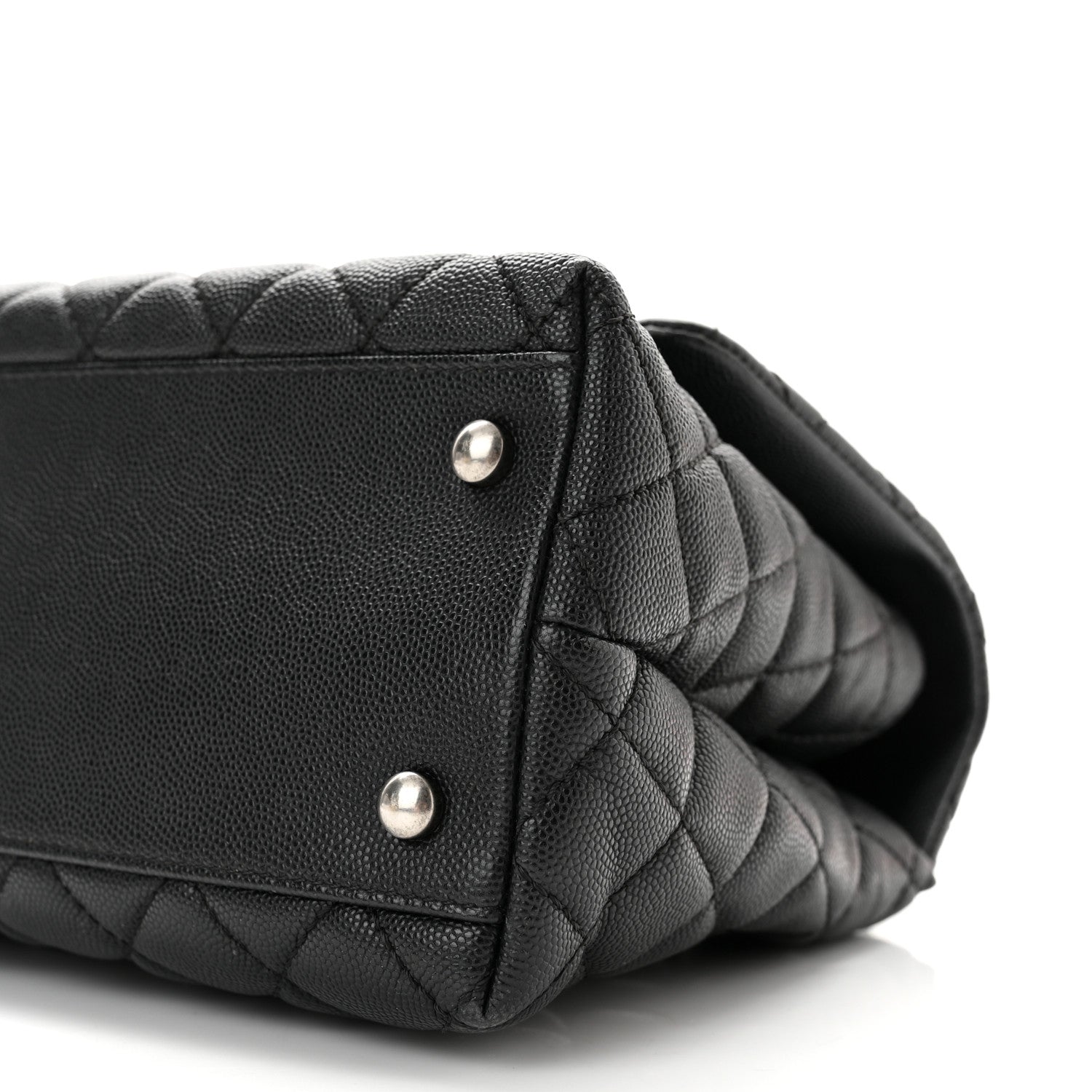 Chanel Caviar Lizard Embossed Quilted Small Coco Handle Flap Black 9 of 9