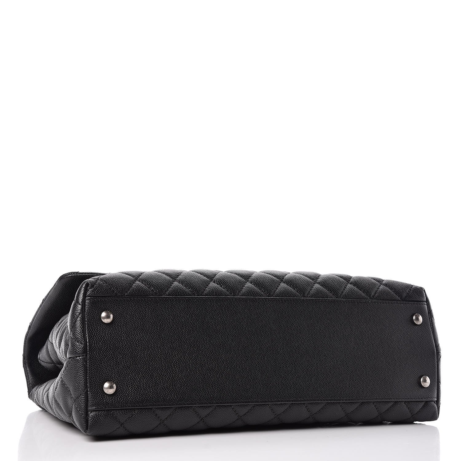 Chanel Caviar Quilted Medium Coco Handle Flap Black 4 of 10
