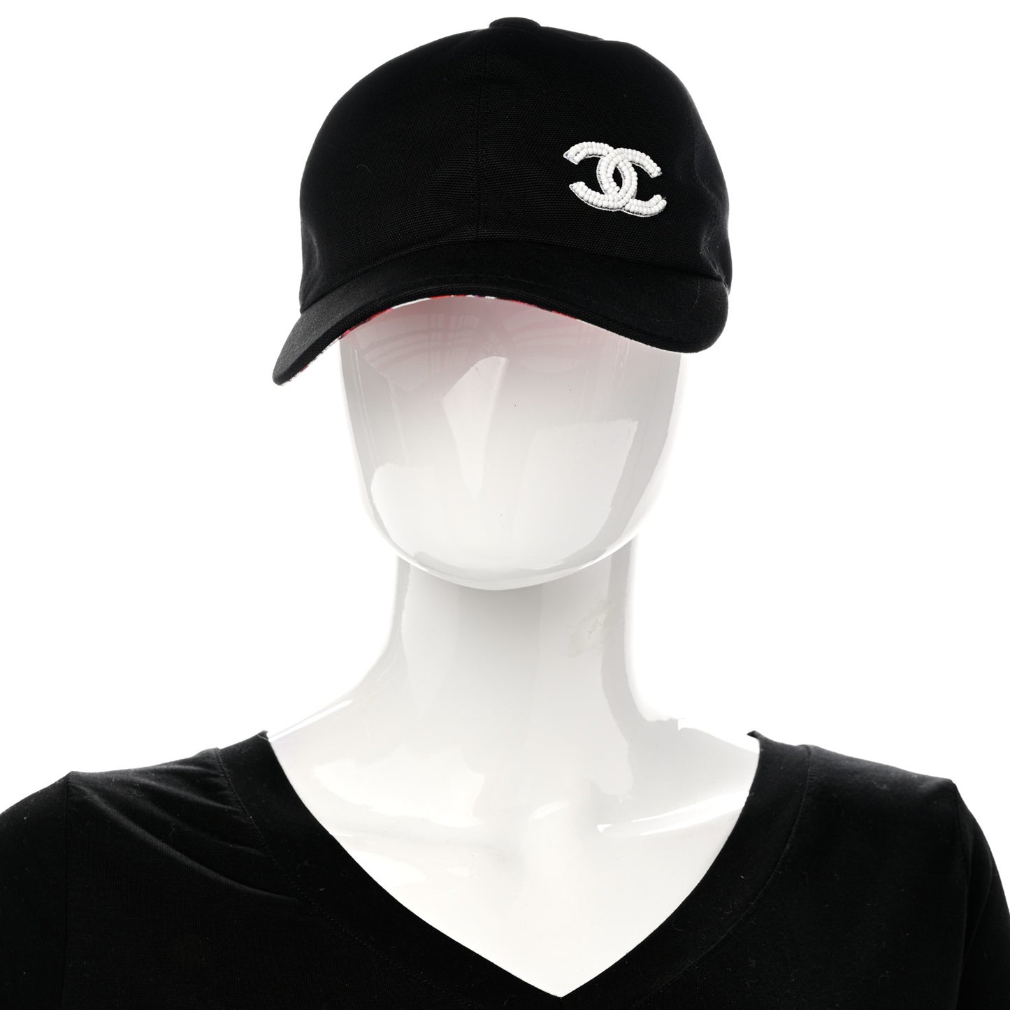 Cotton Beaded CC Cap Hat Black
