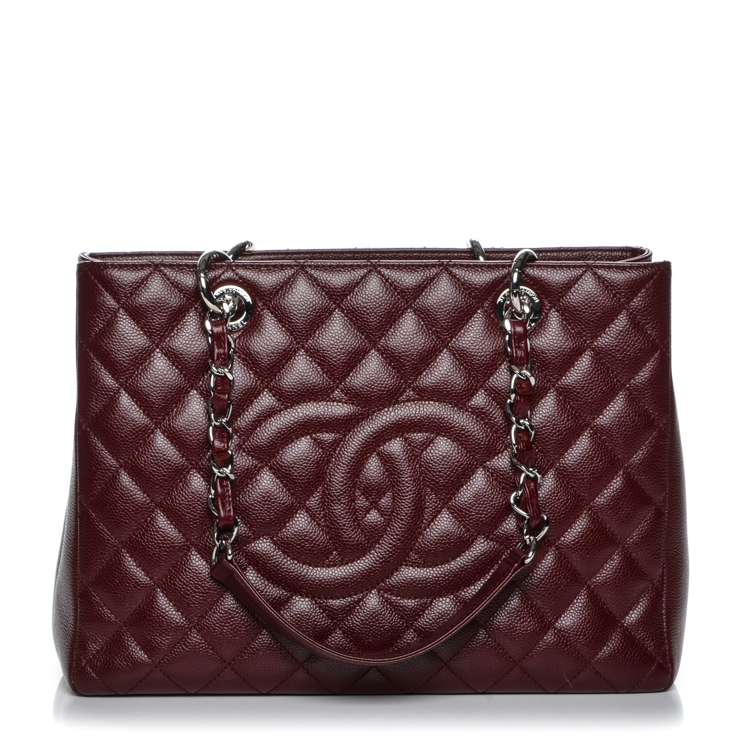 Chanel Caviar Quilted Grand Shopping Tote GST Dark Burgundy 1 of 7