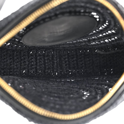 Saint Laurent Raffia Sac Round Black 5 of 10