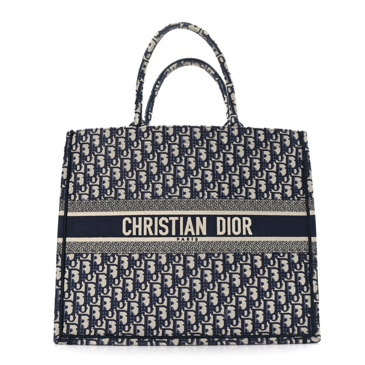 Oblique Large Book Tote Blue Multicolor