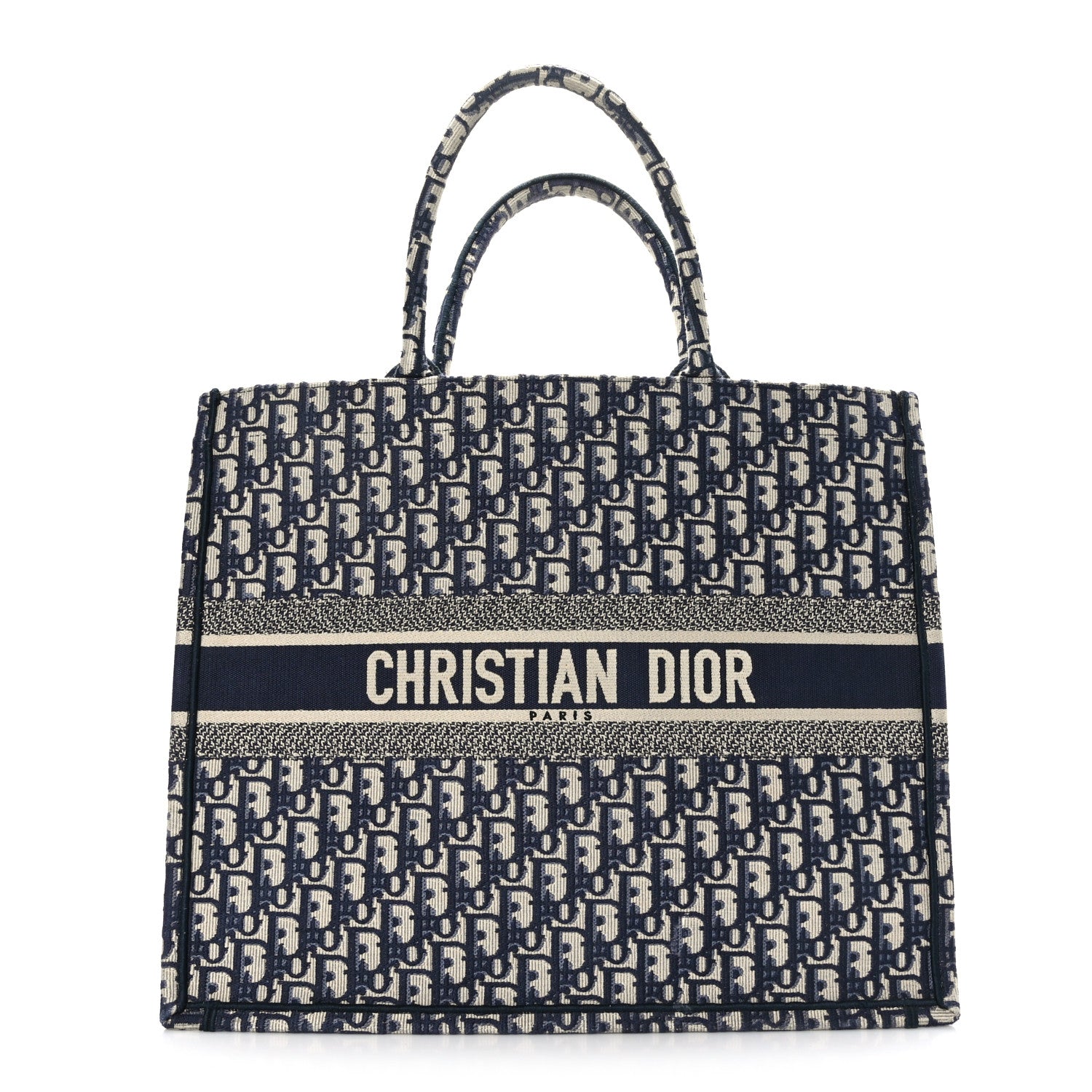 Christian Dior Oblique Large Book Tote Blue Multicolor 1 of 9