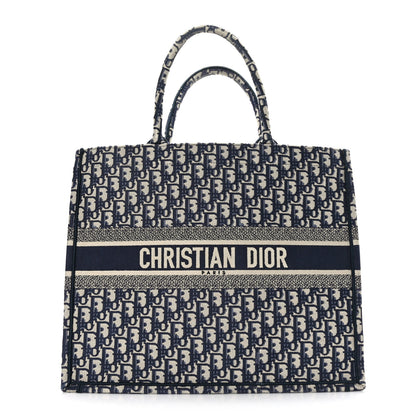 Christian Dior Oblique Large Book Tote Blue Multicolor 1 of 9