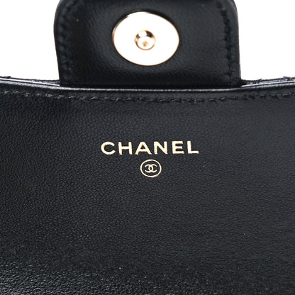Chanel Lambskin Quilted Glasses Case With Chain Black 5 of 11
