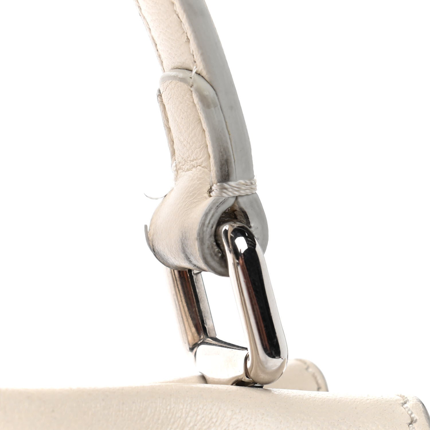 Fendi Nappa Lace Up Mini Peekaboo Iconic Satchel Bianco Carta 5 of 7