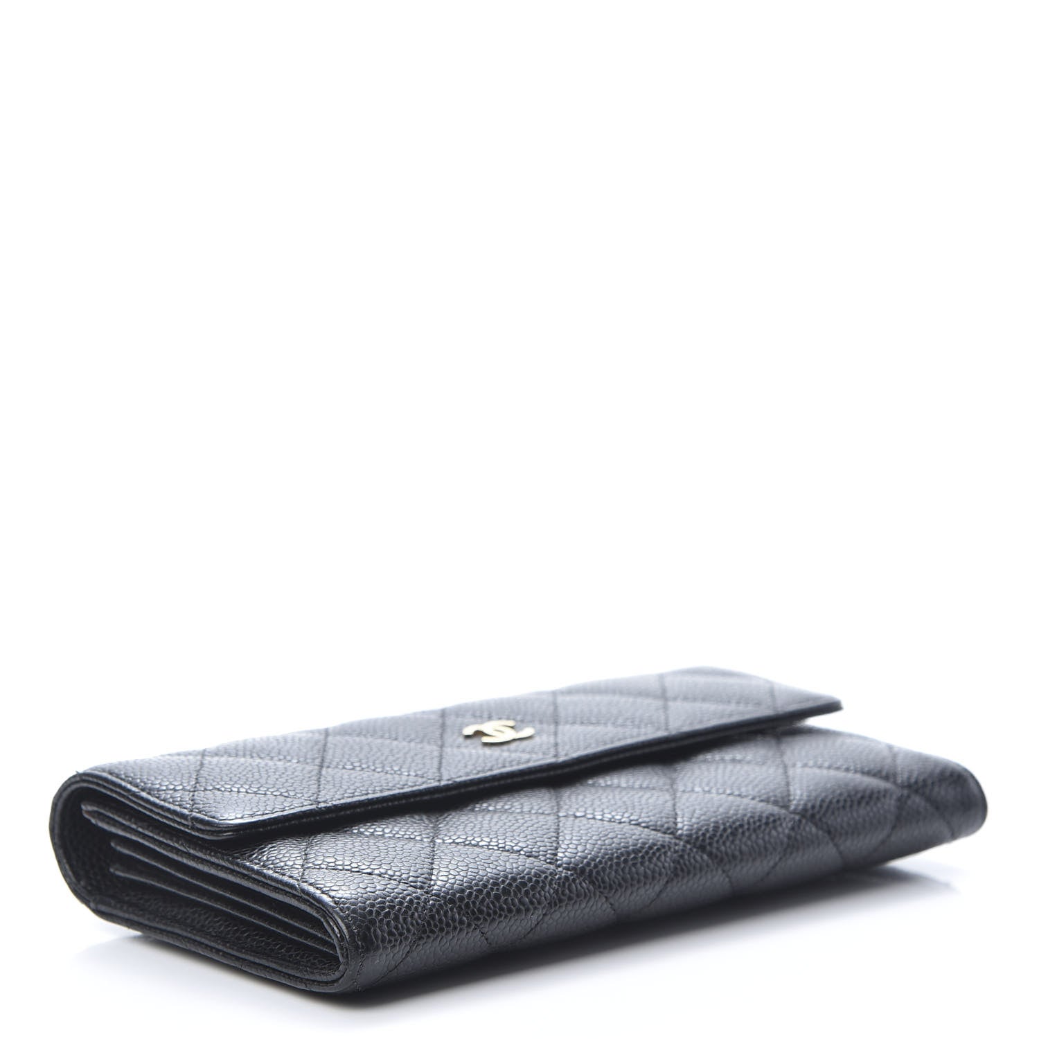 Chanel Caviar Quilted Large Flap Wallet Black 4 of 9