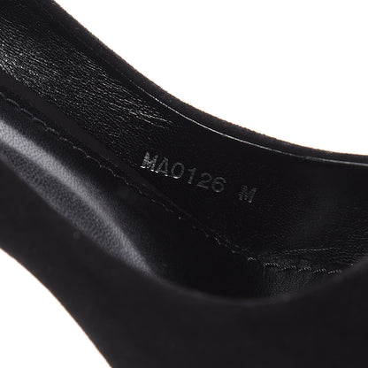 Louis Vuitton Suede Pumps 37 Black 9 of 10