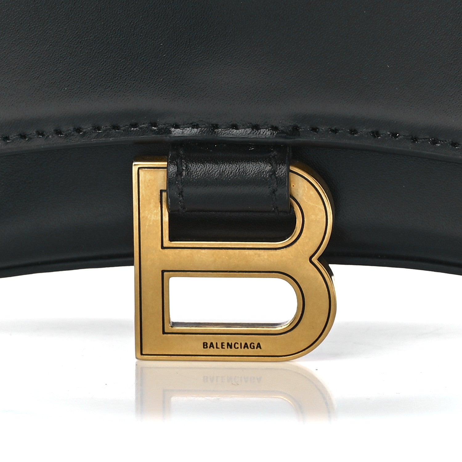 Balenciaga Shiny Box Calfskin Hourglass Chain Bag Black 8 of 12