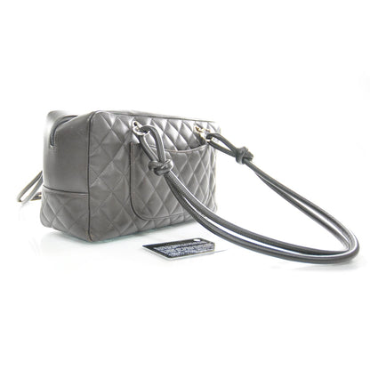 Chanel Calfskin Quilted Large Cambon Bowler Dark Brown 3 of 10
