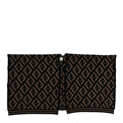 Fendi Wool Nylon FF Poncho Tobacco 1 of 3