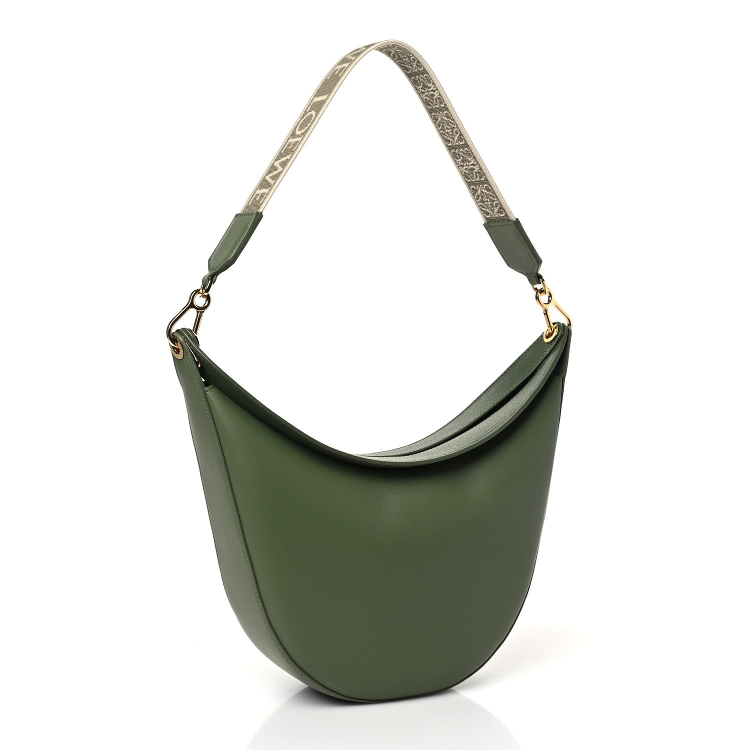 Loewe Satin Calfskin Jacquard Luna Bag Avocado Green 3 of 8