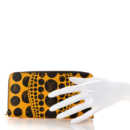 Louis Vuitton Monogram Kusama Pumpkin Dots Zippy Wallet Yellow 2 of 6