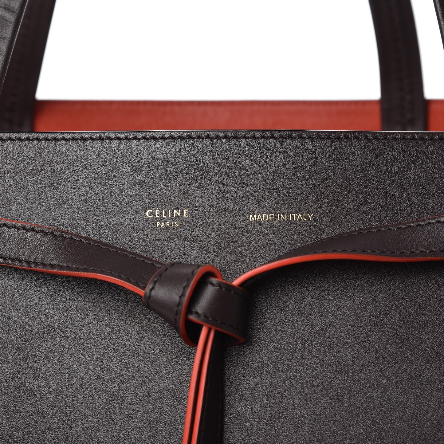 Smooth Calfskin Medium Belt Cabas Phantom Dark Brown