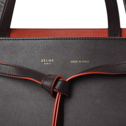 Celine Smooth Calfskin Medium Belt Cabas Phantom Dark Brown 7 of 13
