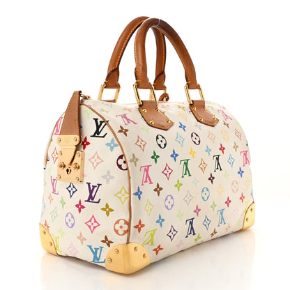 Louis Vuitton Monogram Multicolor Speedy 30 White 3 of 9