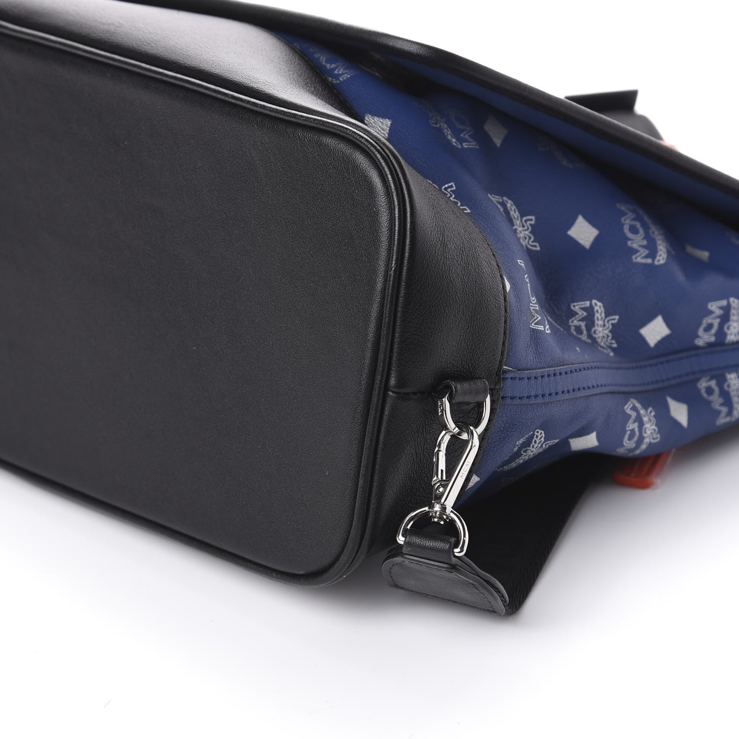 MCM Visetos Large Messenger Bag Estate Blue 9 of 9