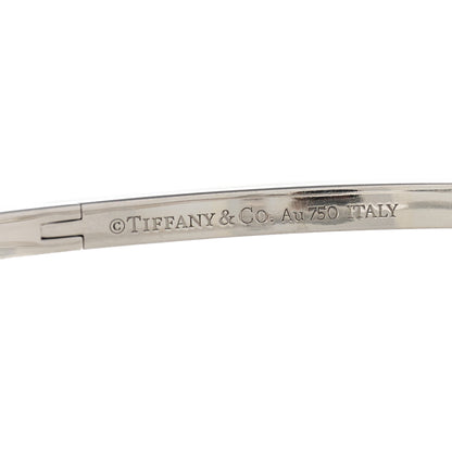 Tiffany 18K White Gold Narrow T T1 Hinged Bangle Bracelet 3 of 3