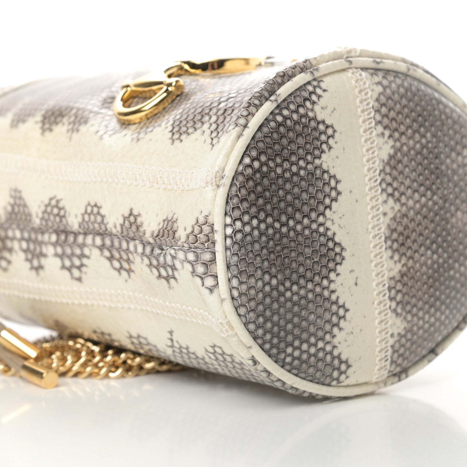 Gucci Snakeskin Mini Zumi Bucket Bag Grey 9 of 11