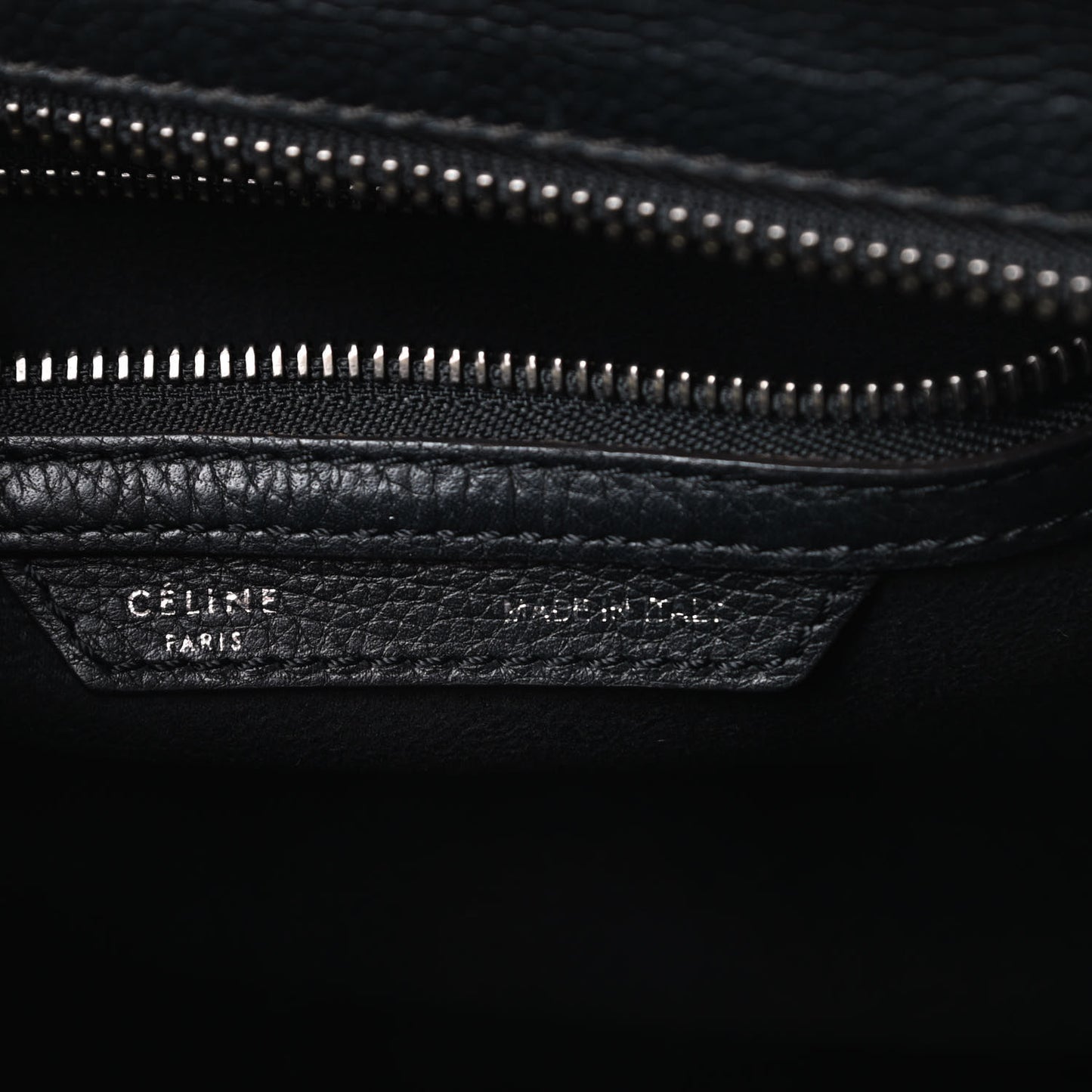 Drummed Calfskin Micro Luggage Black